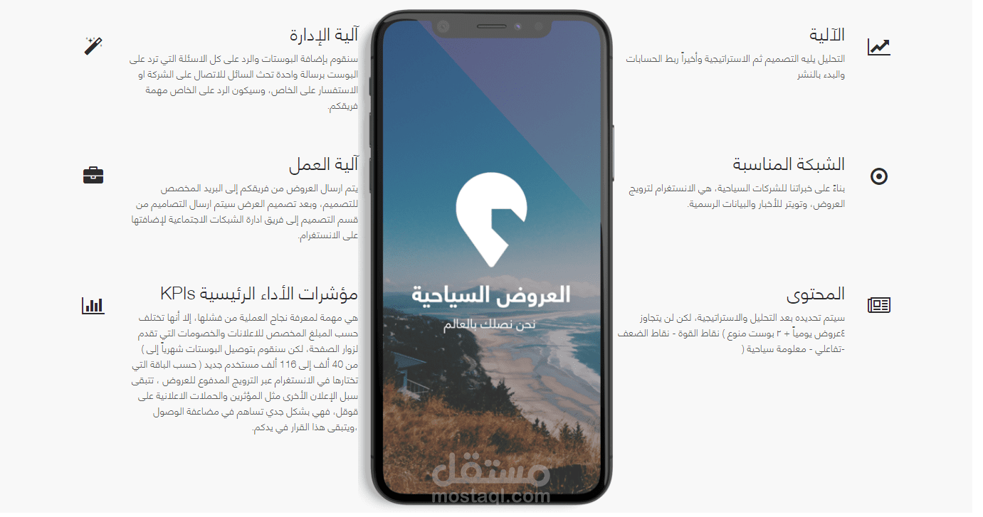 تصميم وبرمجة الموقع الخاص بتطبيق العروض السياحية