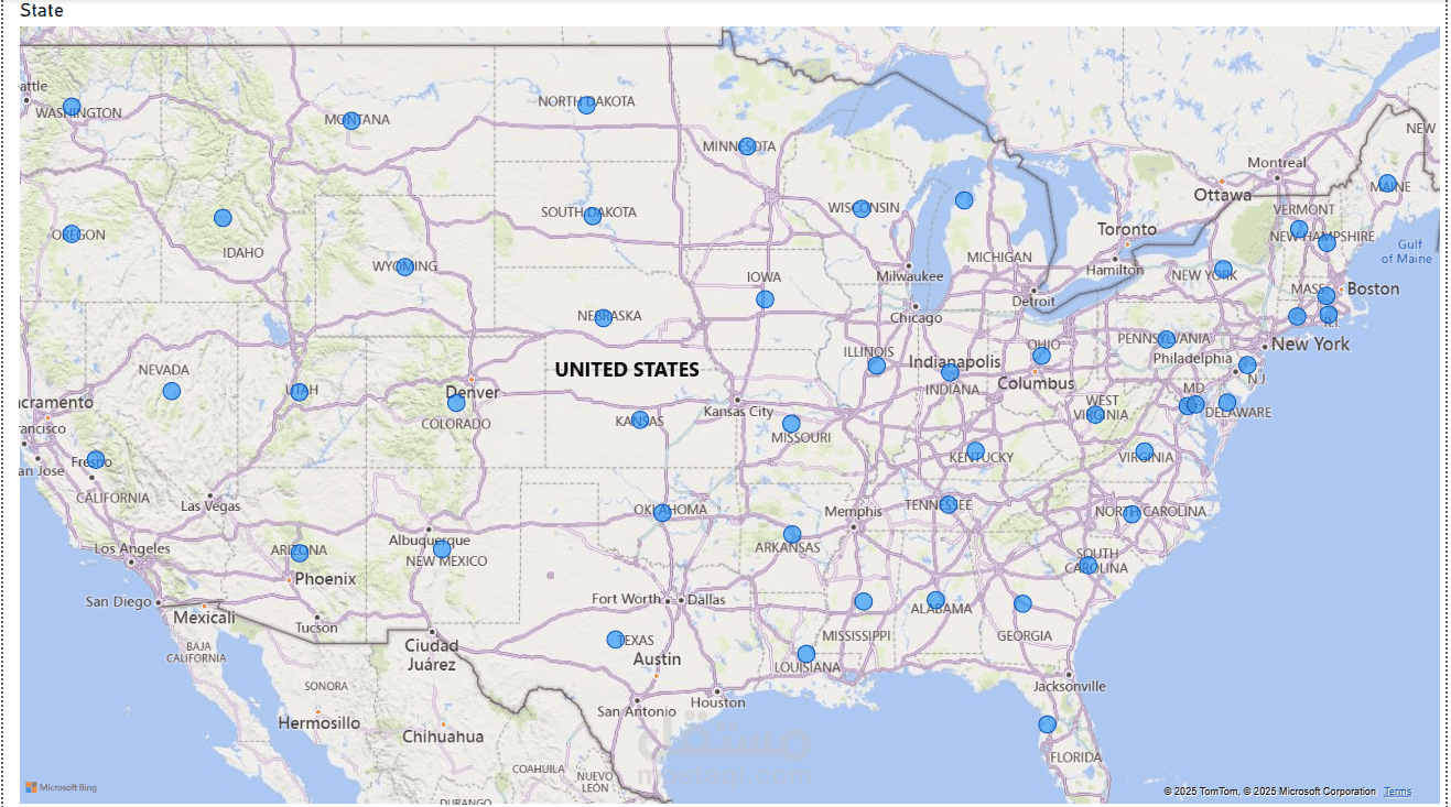 تحليل مبيعات اوردرات المباعه واماكن بيعها