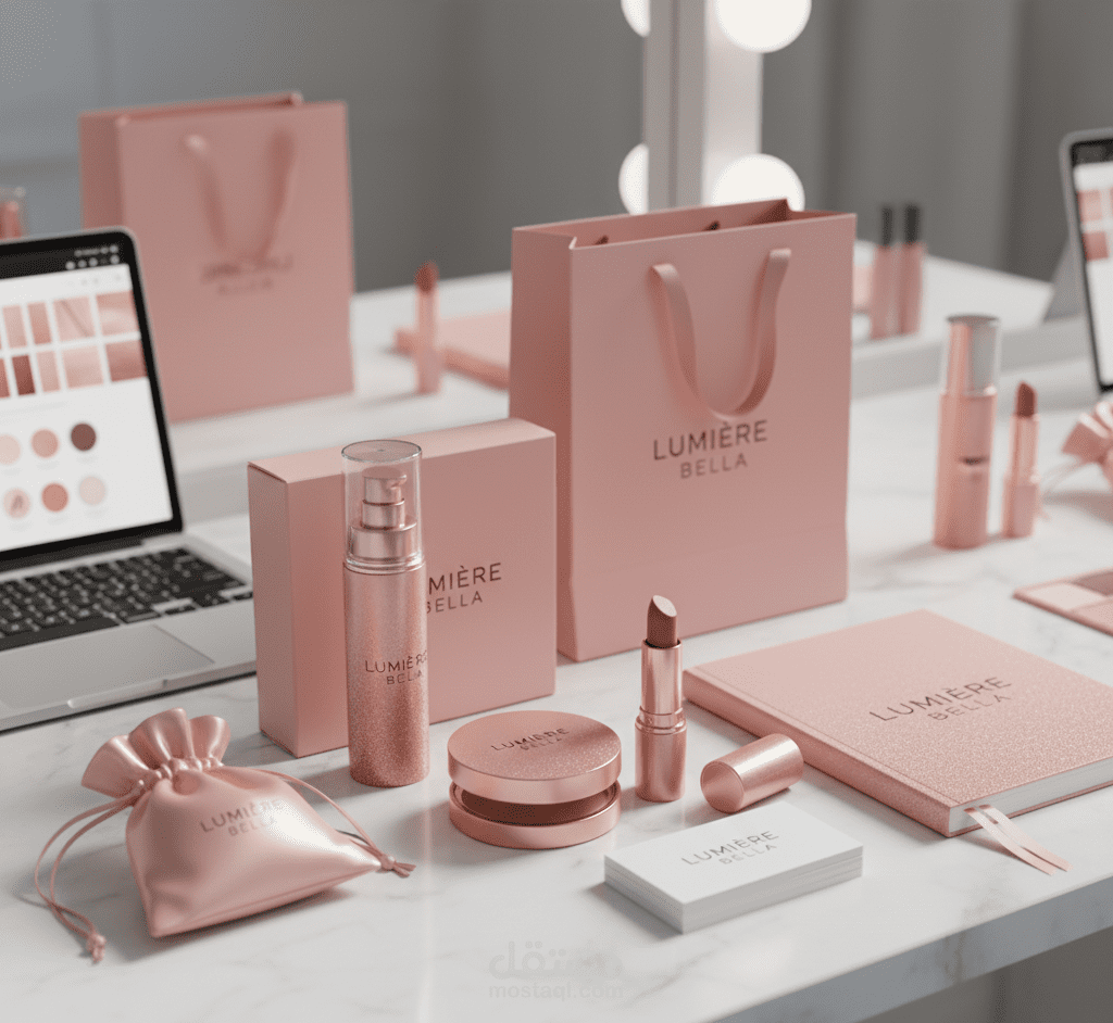 الجمال في التفاصيل: عرض الهوية البصرية لبراند تجميل.