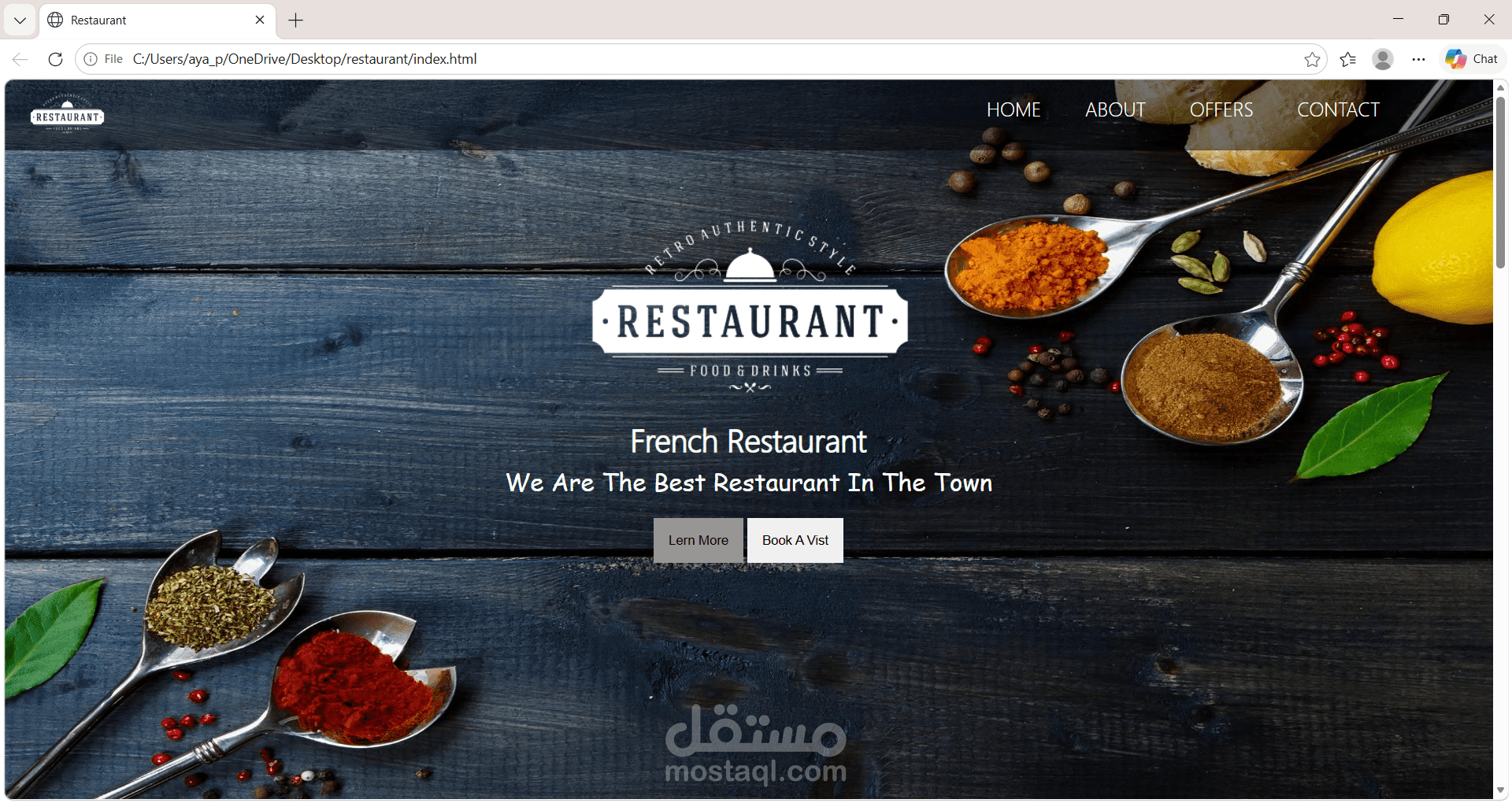 Restaurant Website