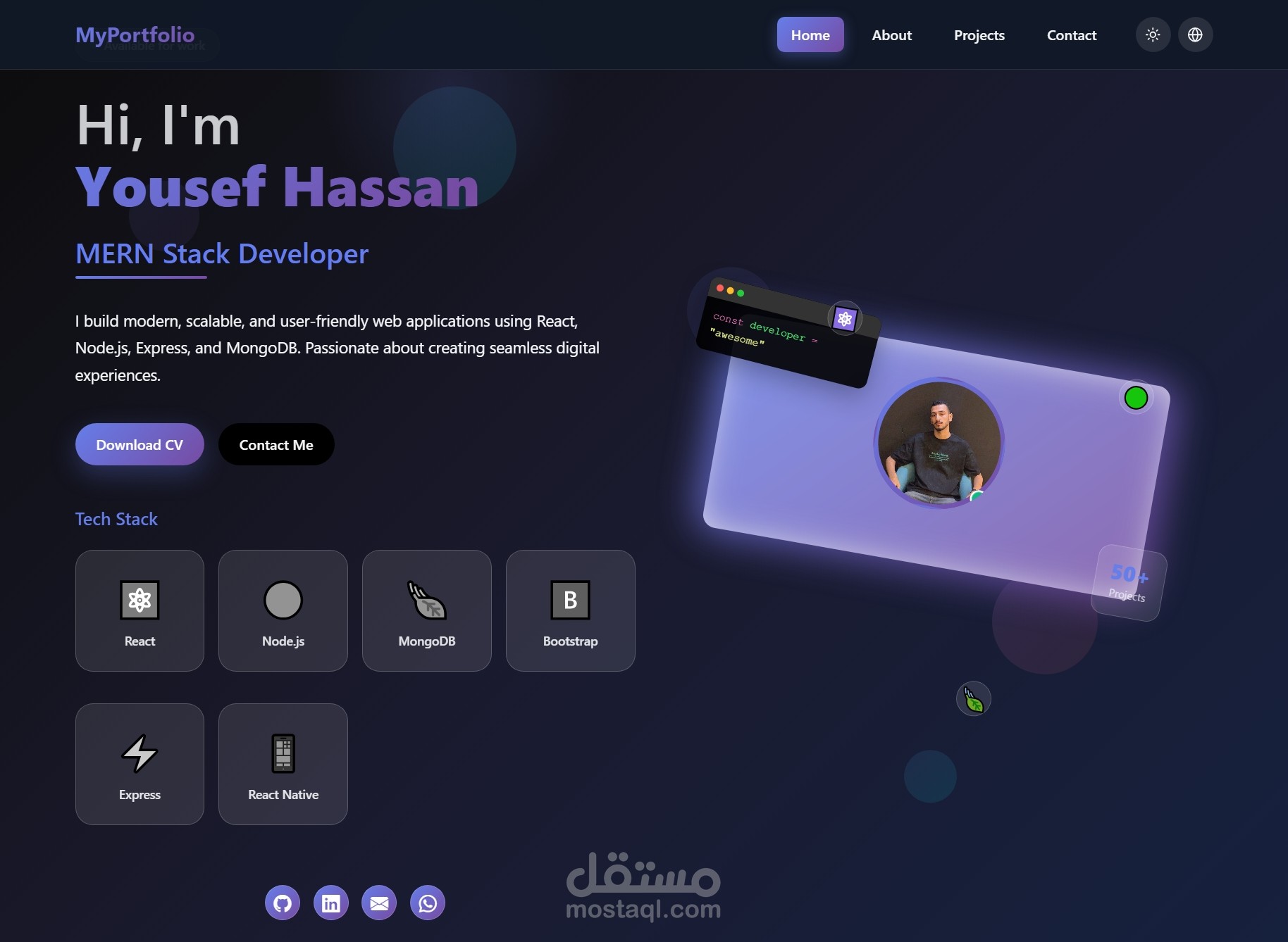 personal portfolio using advanced tools
