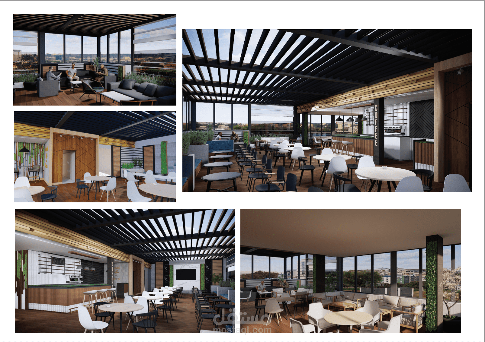 تصميم شامل لتراس علوي (Roof Top)