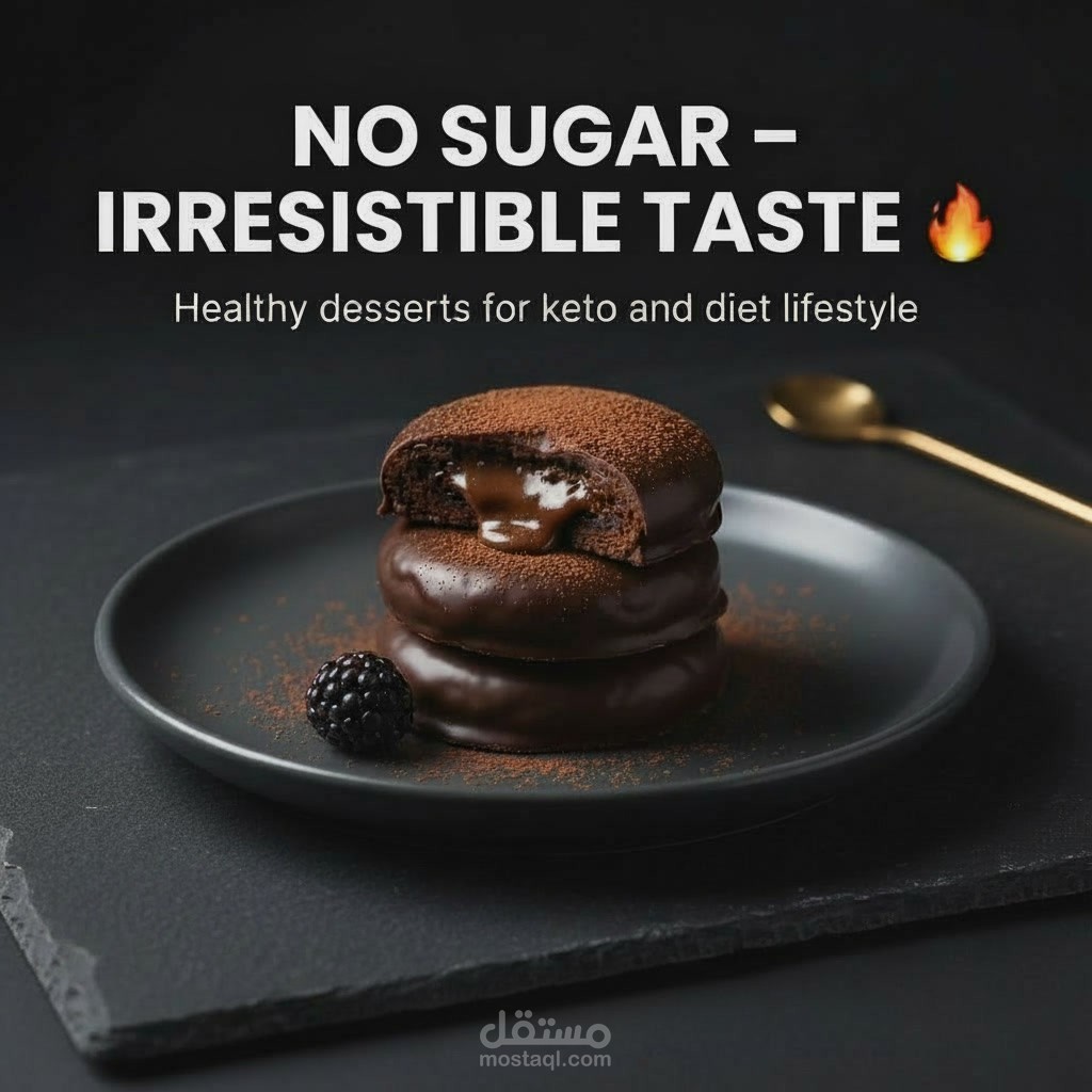 تصميم إعلان سوشيال ميديا احترافي لمنتجات غذائية (Keto-Friendly)