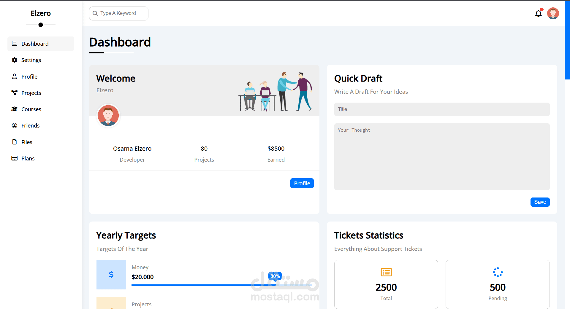 تصميم موقع مكتبة بسيطة