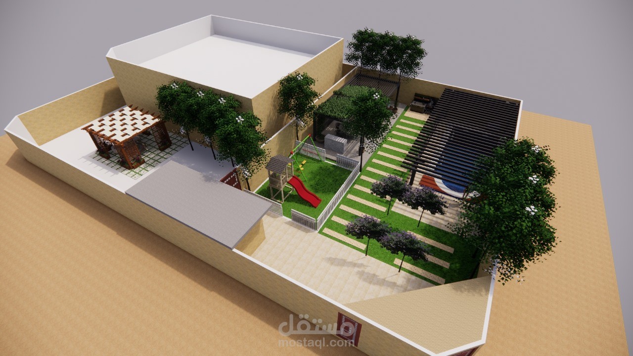 تصميم شاليه في منطقة الرياض