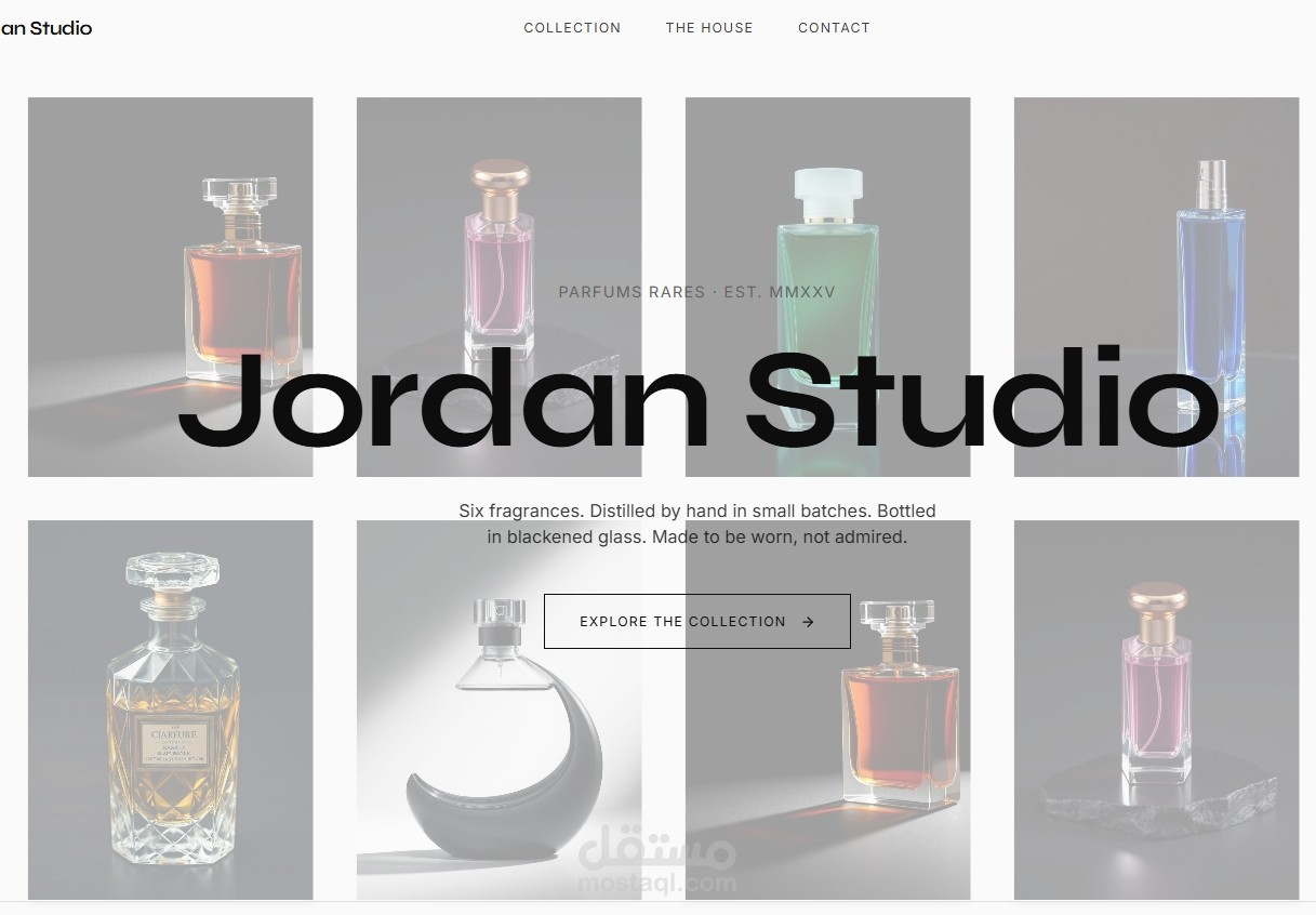 تصميم وتطوير متجر إلكتروني للعطور - Jordan Studio
