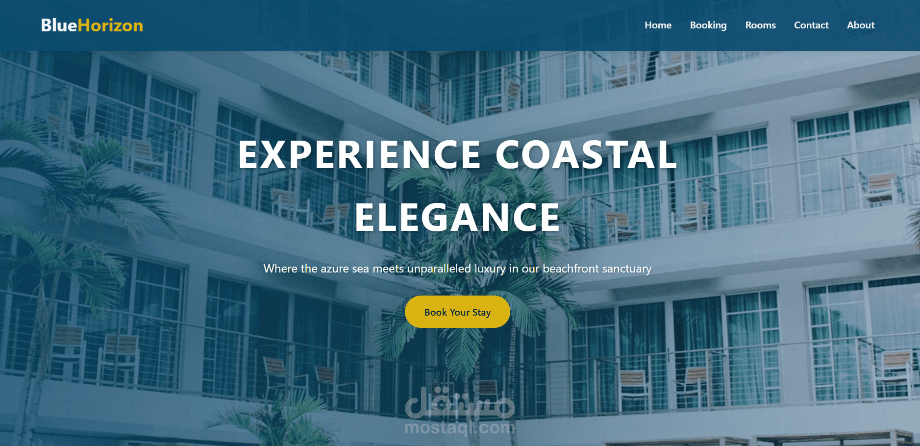 website for BlueHorizon Hotel