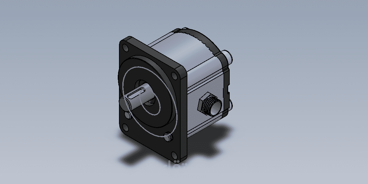 تصميم لHydraulic Pump باستخدام Solidworks