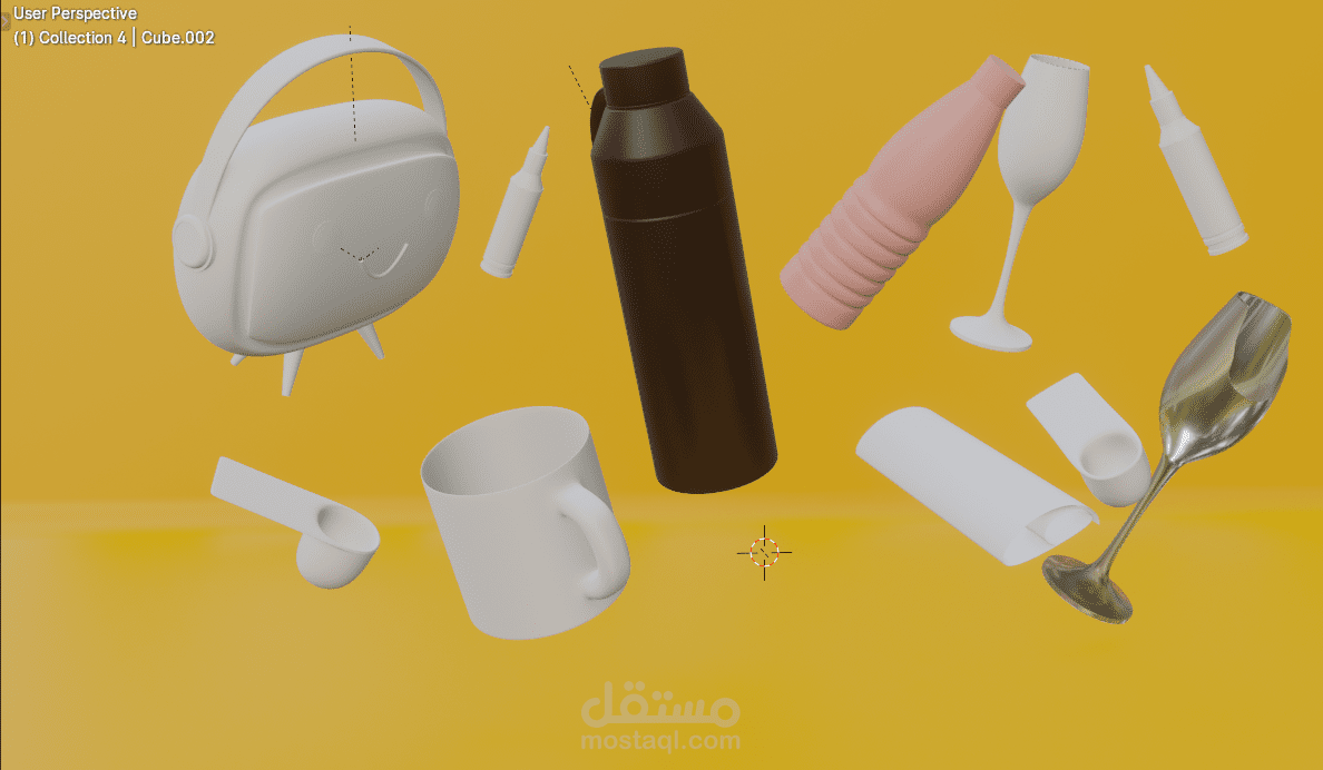 تصميم موديلات 3D لمنتجات و اجزاء بيت بسيطة
