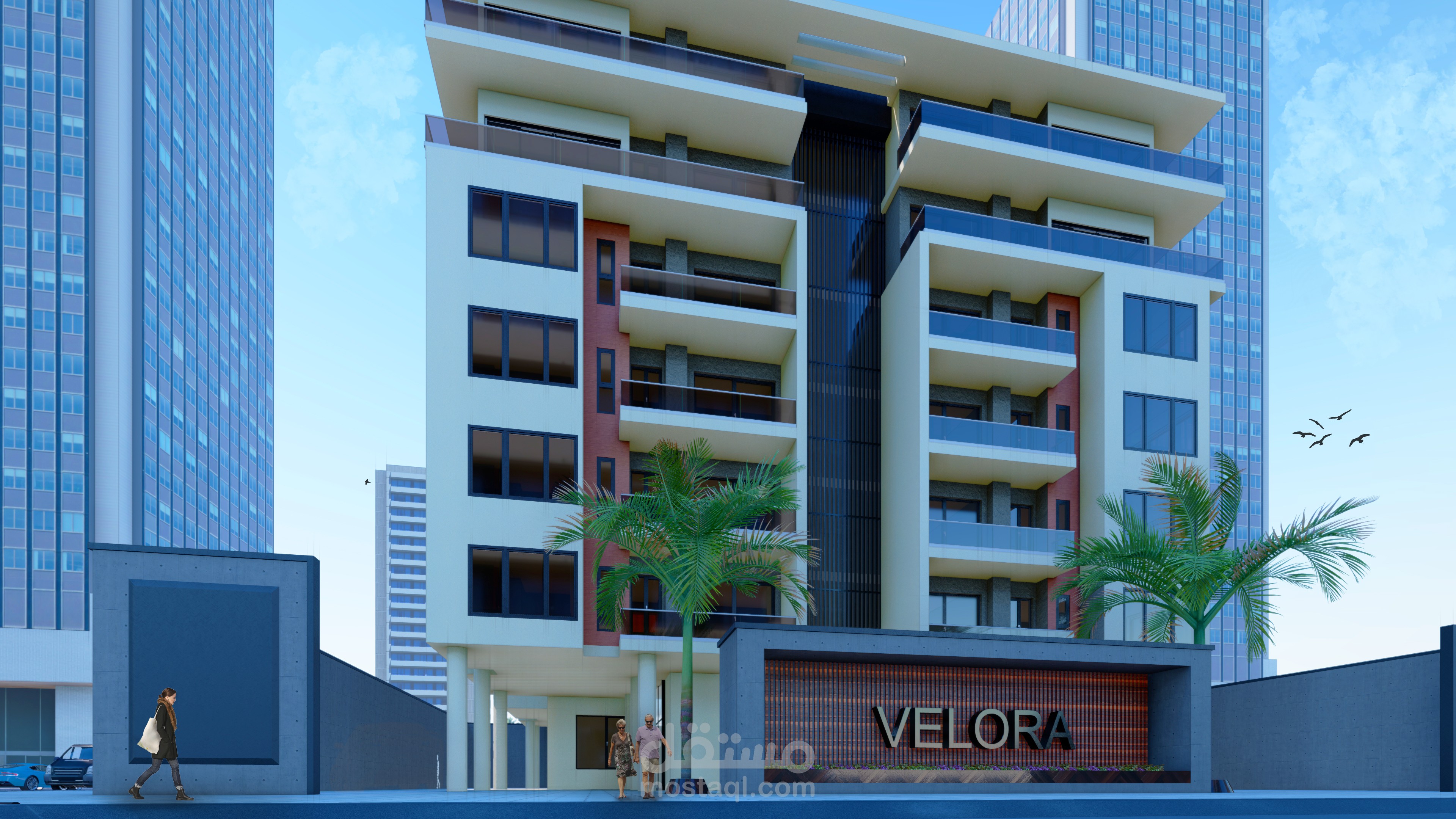 تصميم وإظهار معماري لمبنى سكني باستخدام Revit وLumion و photoshop