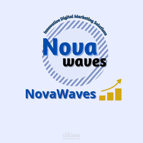 تصميم هوية بصرية لشركة تسويق رقمي Novawaves