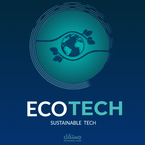 تصميم هوية بصرية احترافية لشركة تقنيات مستدامة Ecotech
