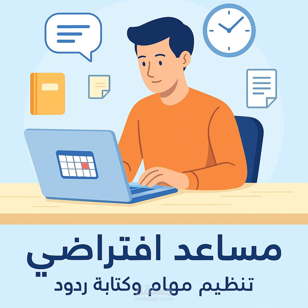 مساعد افتراضي محترف لتنظيم المهام وكتابة الردود الإدارية