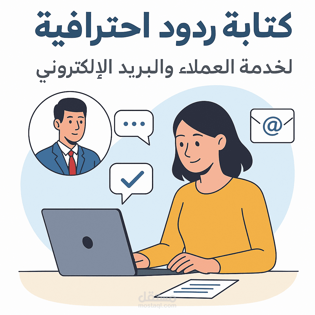 "كتابة ردود احترافية لخدمة العملاء والبريد الإلكتروني"