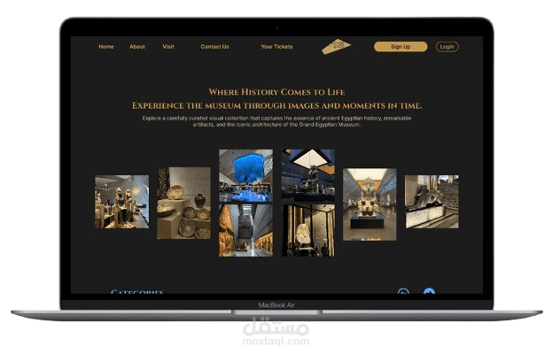 إعادة تصميم واجهات وتجربة المستخدم (UI/UX) لموقع "المتحف المصري الكبير" - رؤية عصرية عالمية