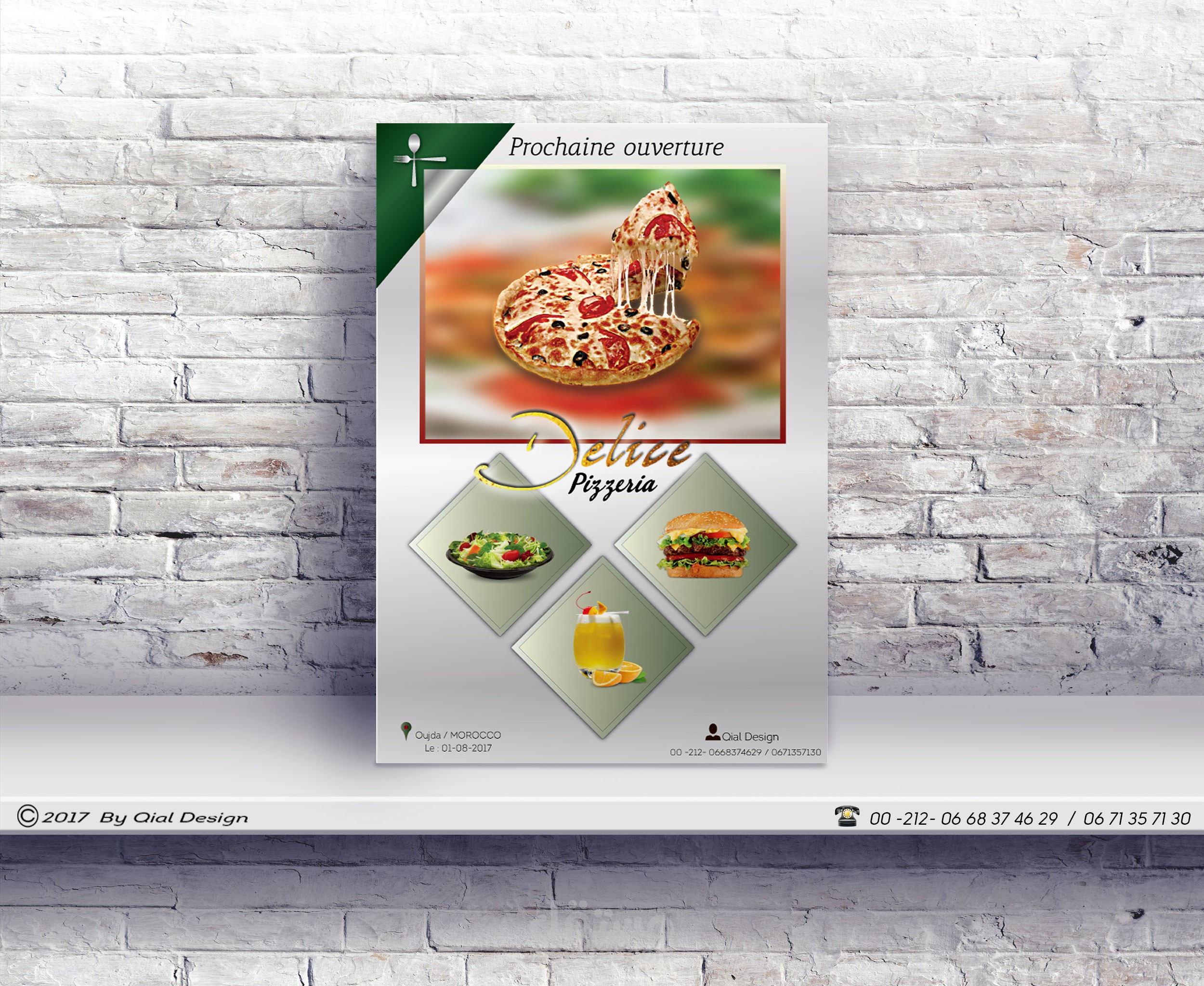 بوستر إفتتاح مطعم بيزيريا