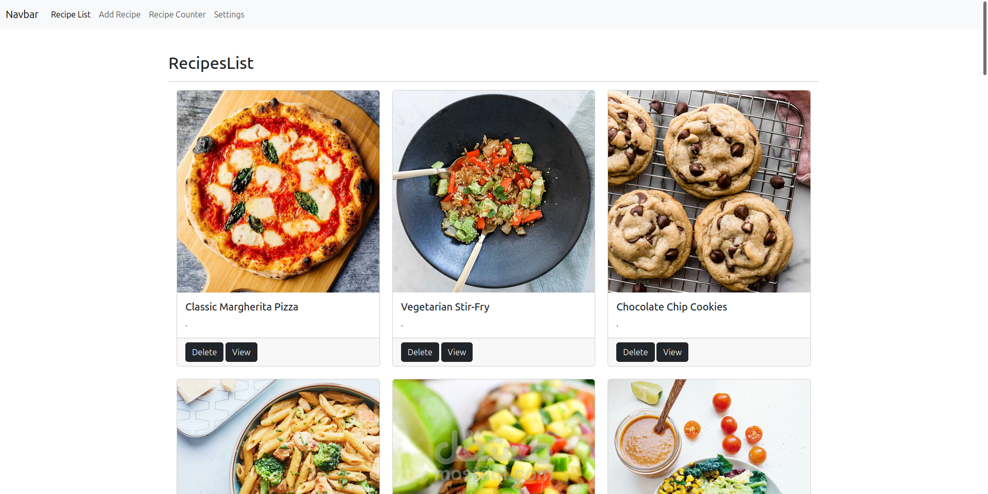 Recipe_app menu