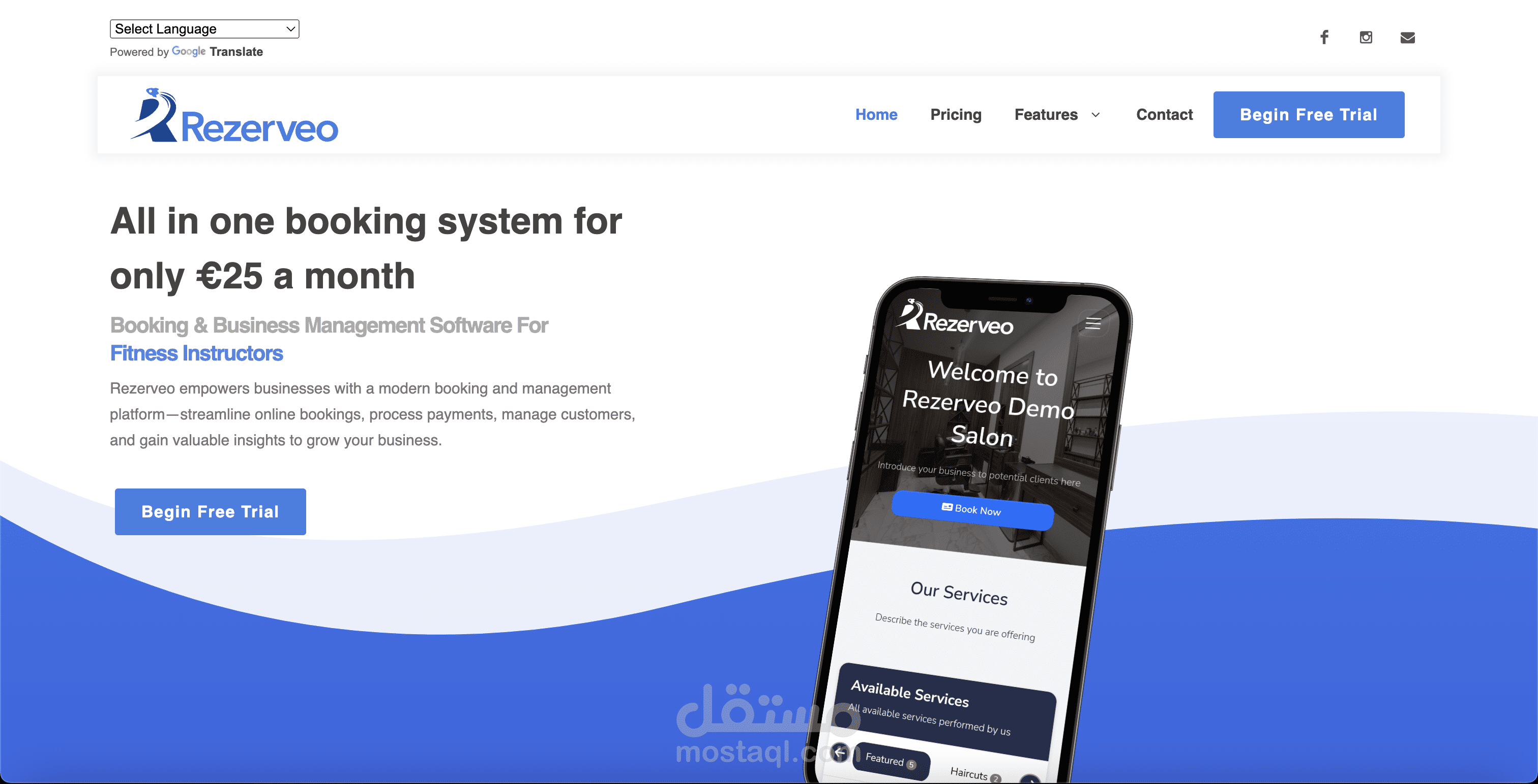 إعادة تصميم وتطوير منصة حجز المواعيد Rezerveo