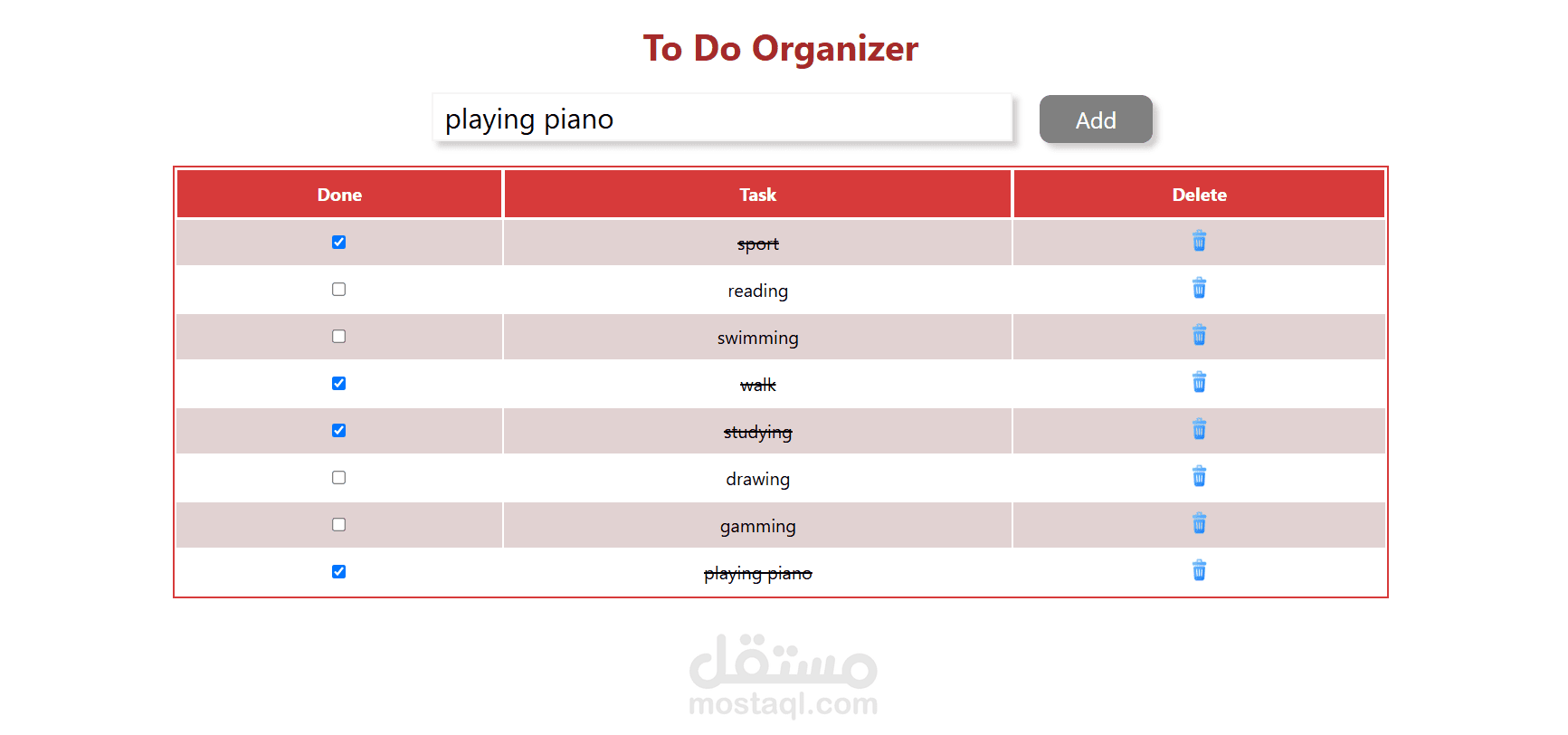 To Do Organizer