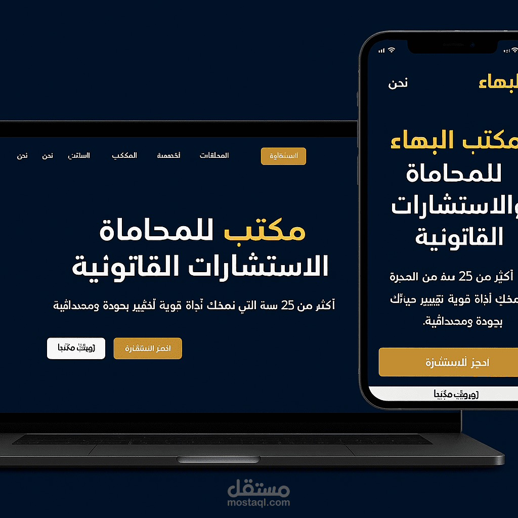 موقع تعريفي لمكتب البهاء للمحاماة