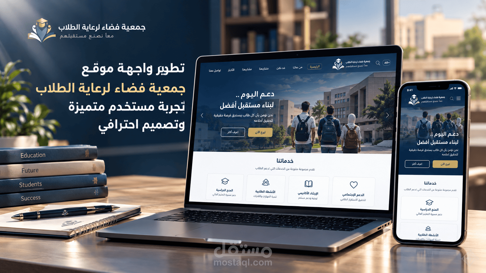 موقع جمعية فضاء لرعاية الطلاب