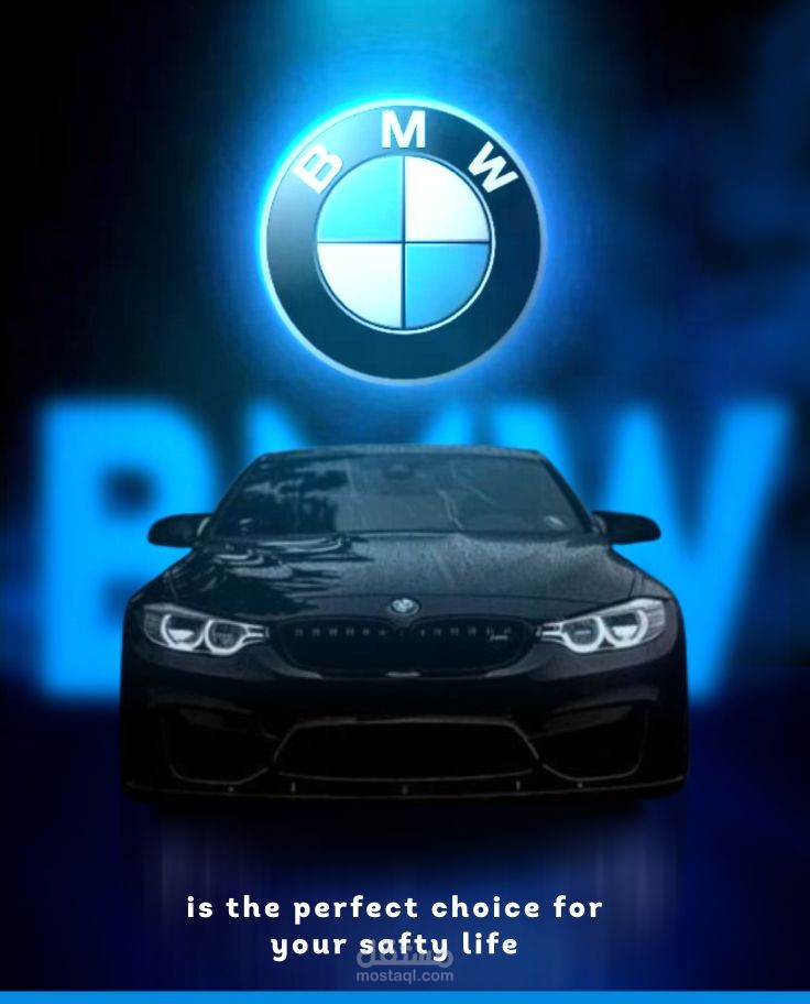 تصميم بوستر لمركز صيانه سيارات BMW
