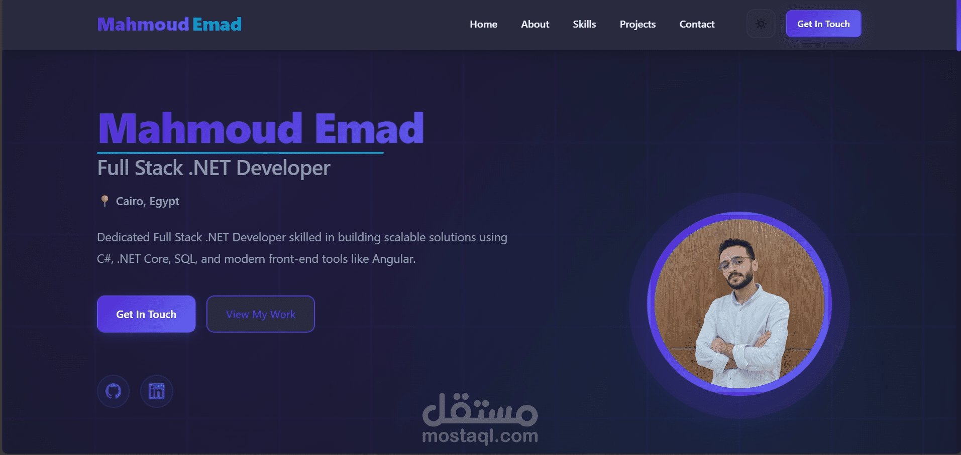 موقع Portfolio شخصي