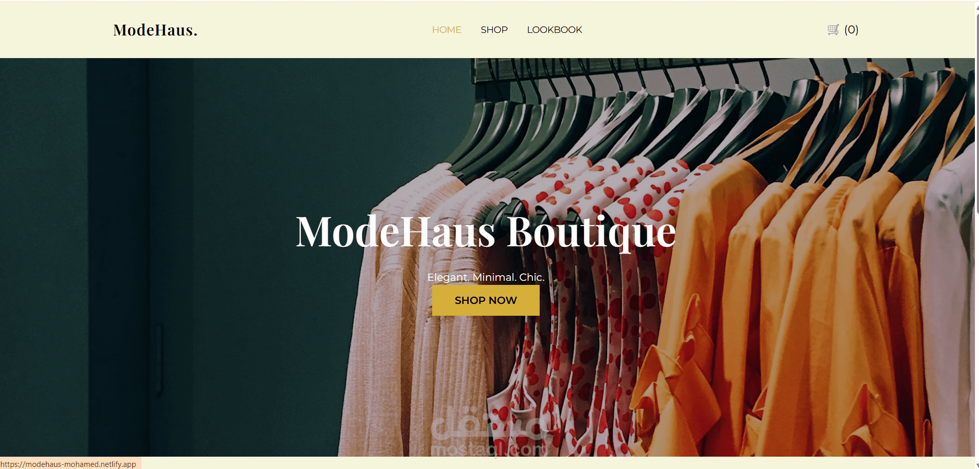 تصميم وتكويد متجر إلكتروني عصري للأزياء | ModeHaus Boutique