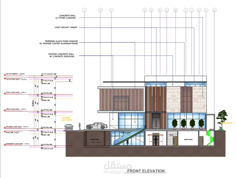 تصميم فيلا سكنية علي مساحة 1000 متر مربع - (منطقة الرياض)