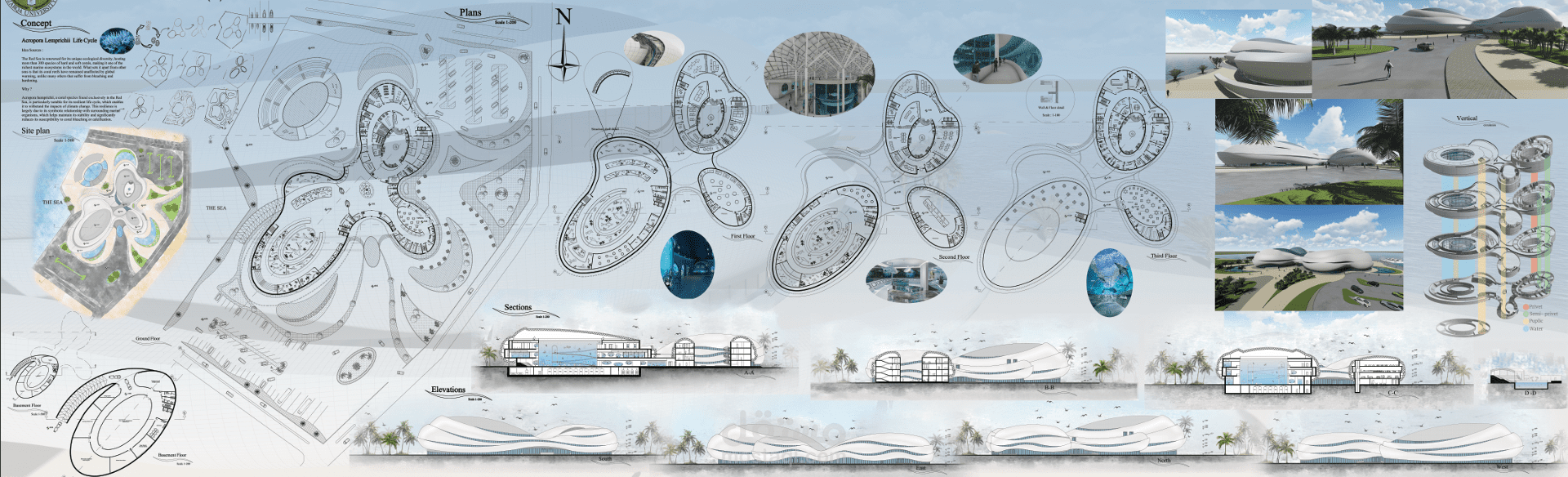 تصميم(Marine City) مركز أبحاث الأحياء البحرية