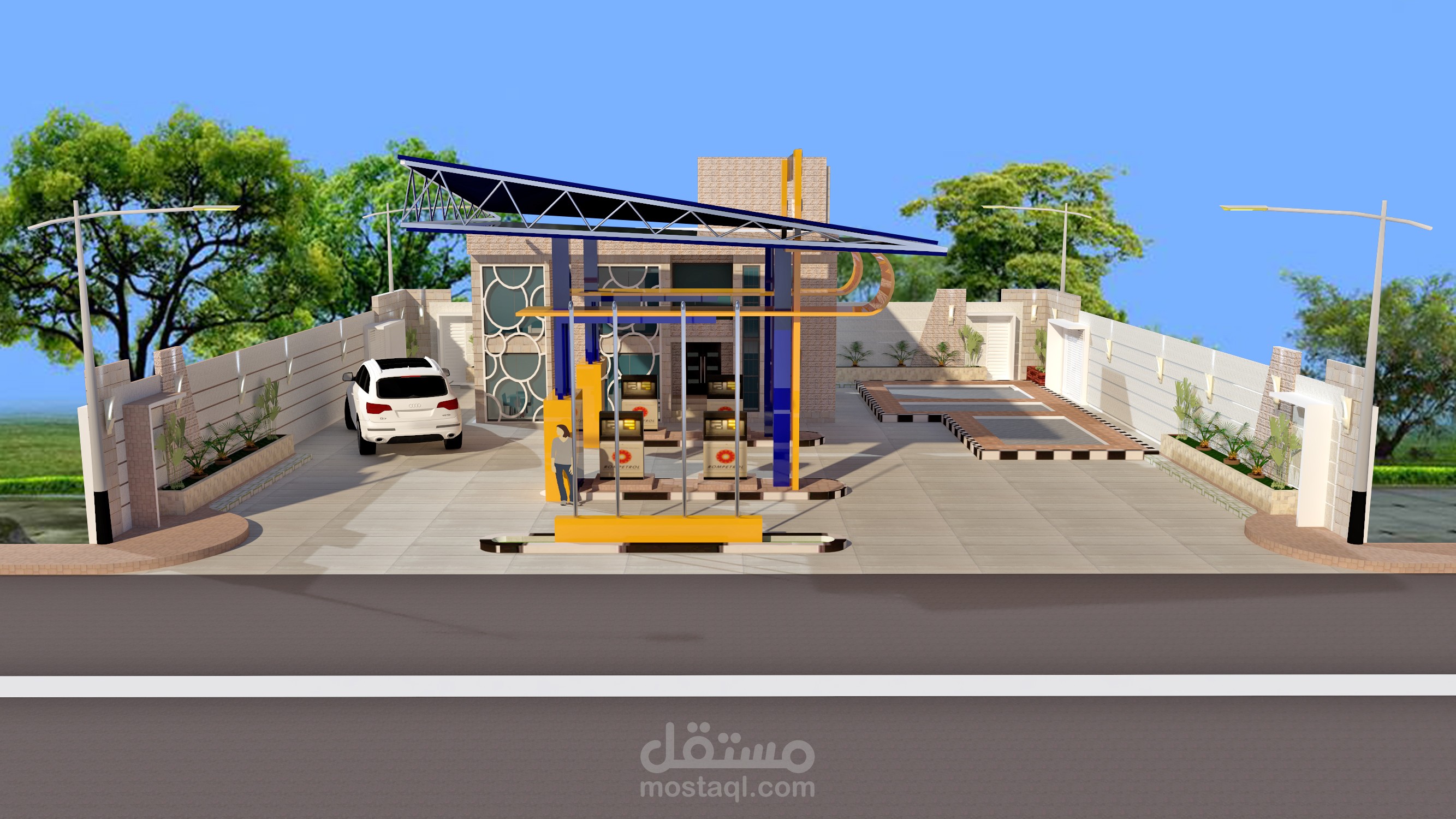 تصميم محطة بنزين