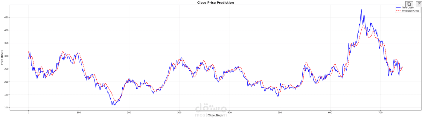 tesla stock prices(time series)