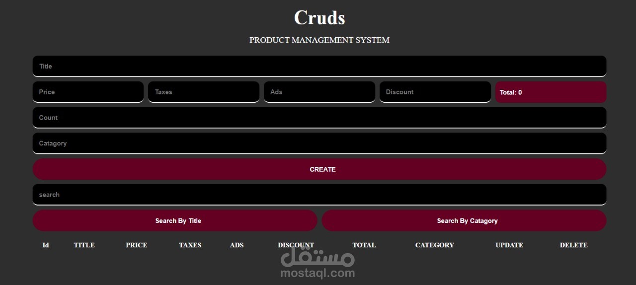 CRUD System