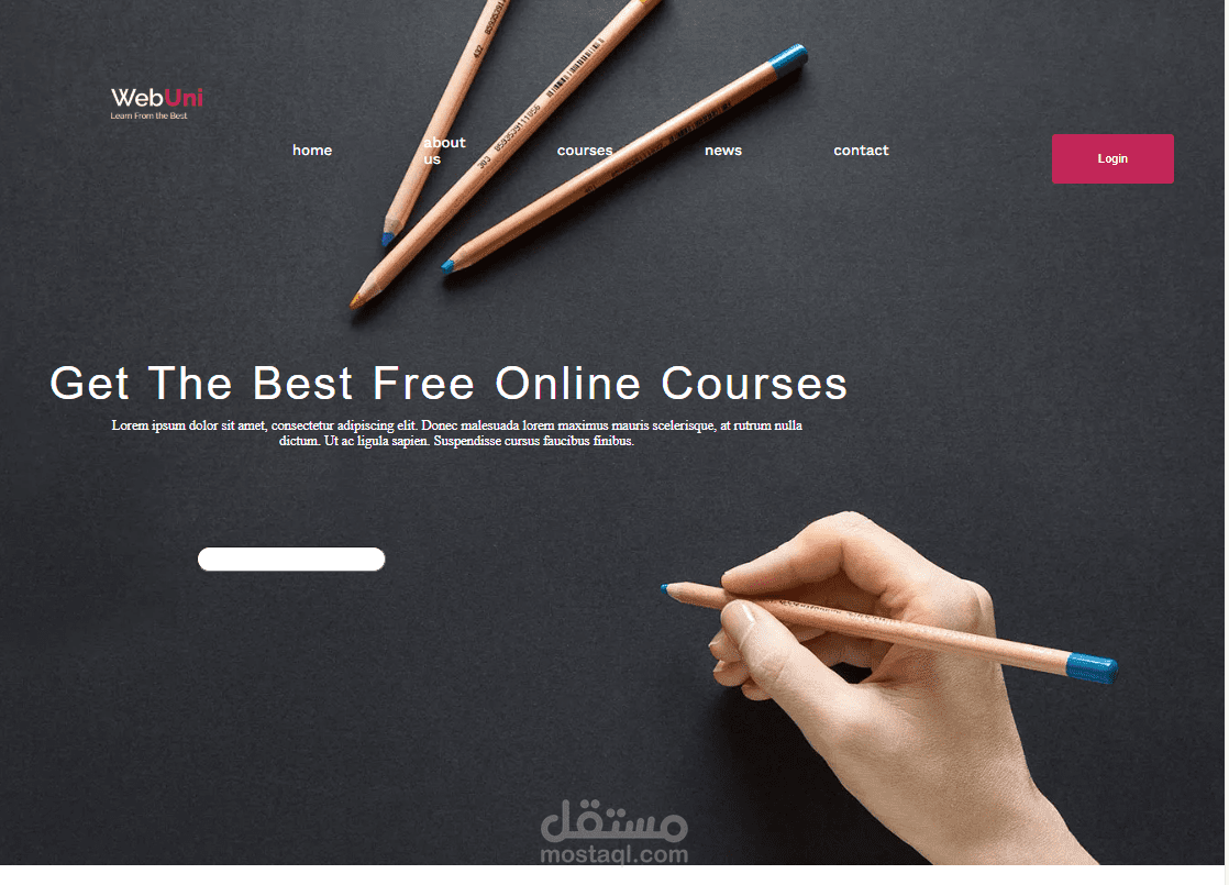 تصميم هيدر متجاوب لموقع باستخدام HTML وCSS