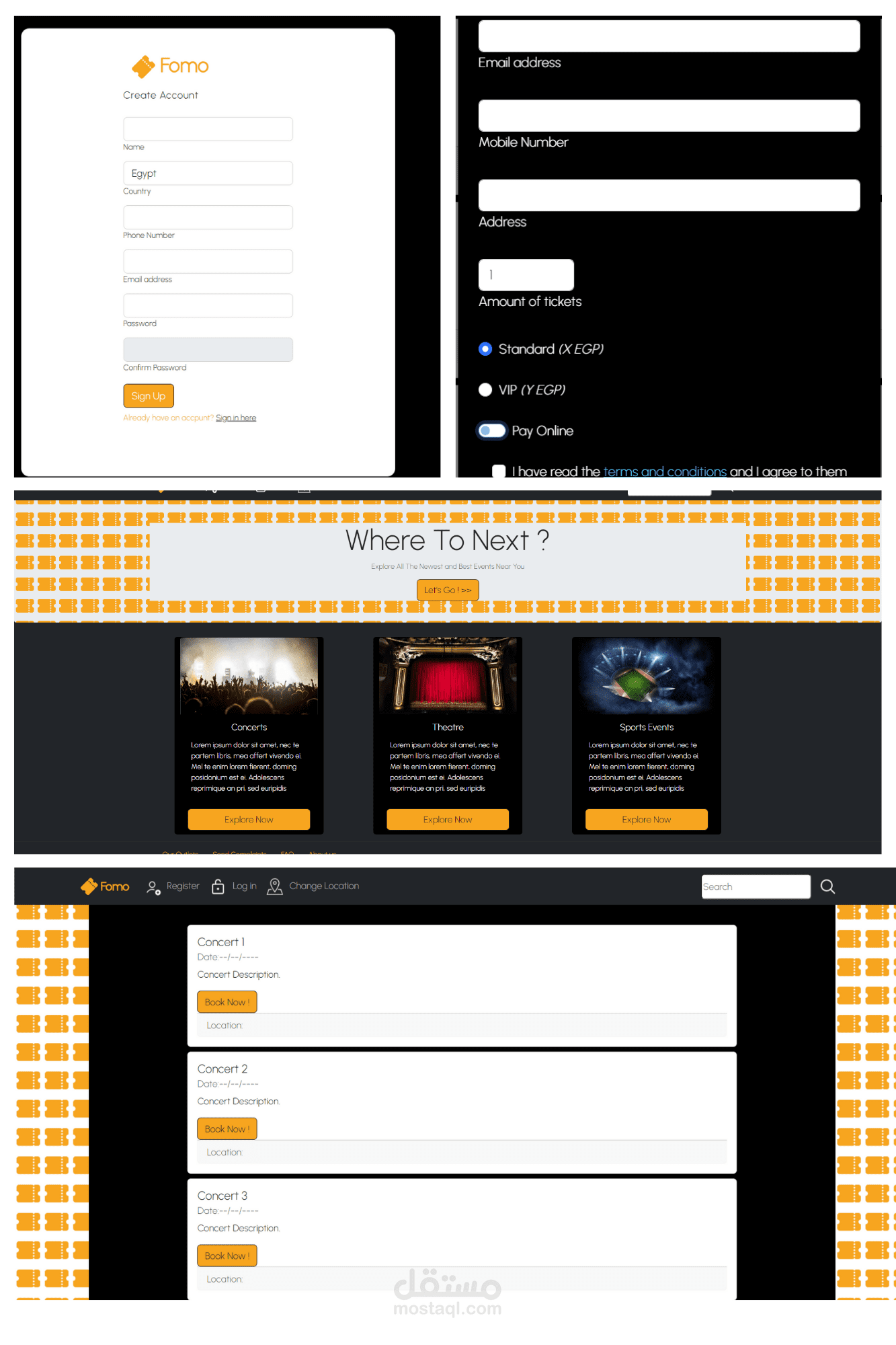 Fomo-Ticket Booking App