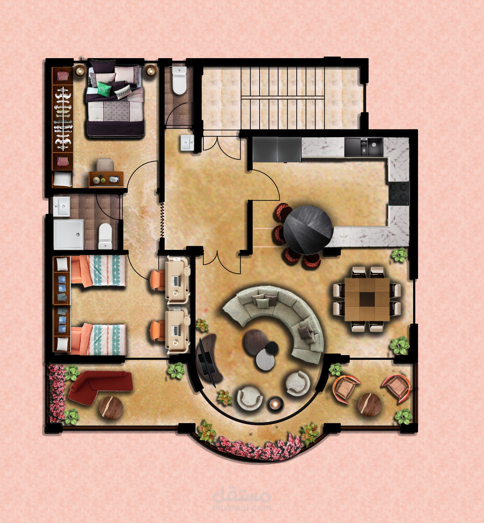 إظهار معماري بالفوتوشوب