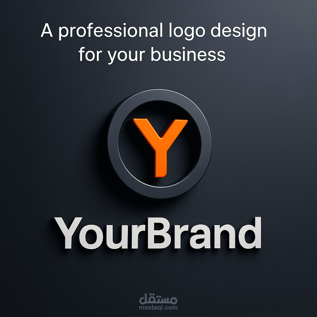 تصميم شعار ثلاثي الأبعاد احترافي لعلامة تجارية مميزة