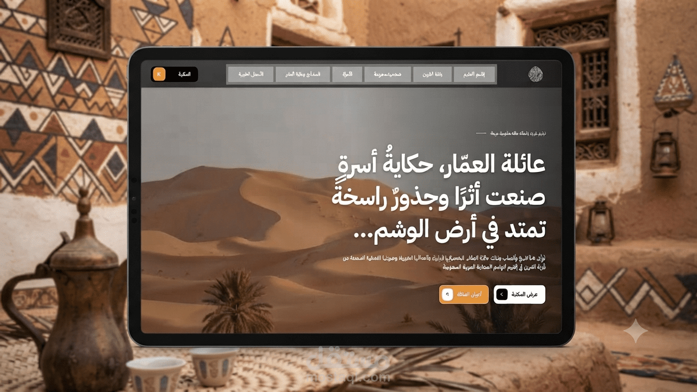 منصة تراثية ونسبية (Heritage & Genealogy Platform) لأسرة آل عمار