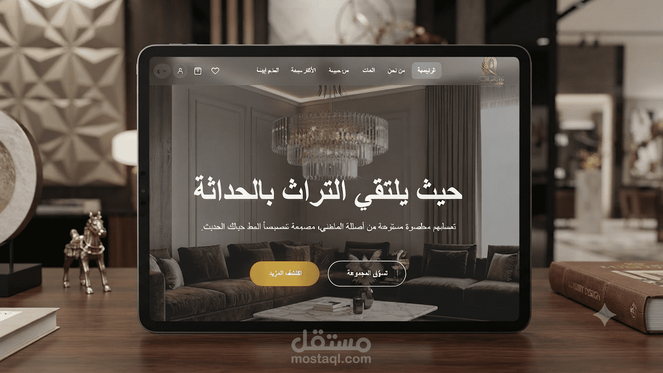 منصة تجارة إلكترونية فاخرة مزودة بلوحة تحكم (Luxury E-Commerce Platform) —"رواق نجد" (Rwaq Najd)