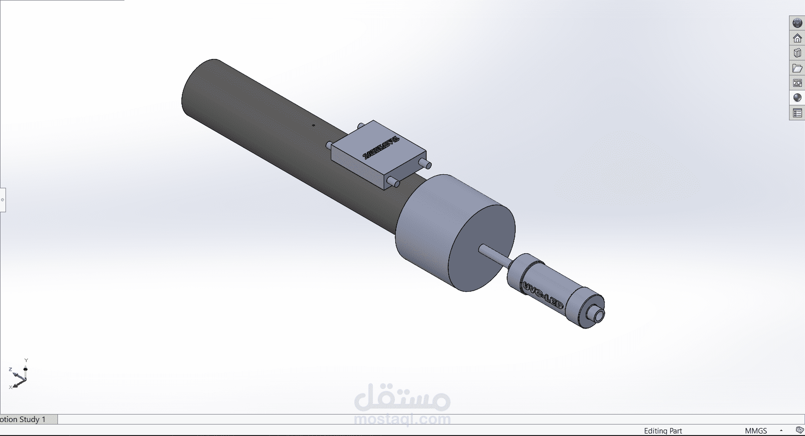 تصميم توربين مائي دقيق داخل الأنابيب لنظام تعقيم (UV)
