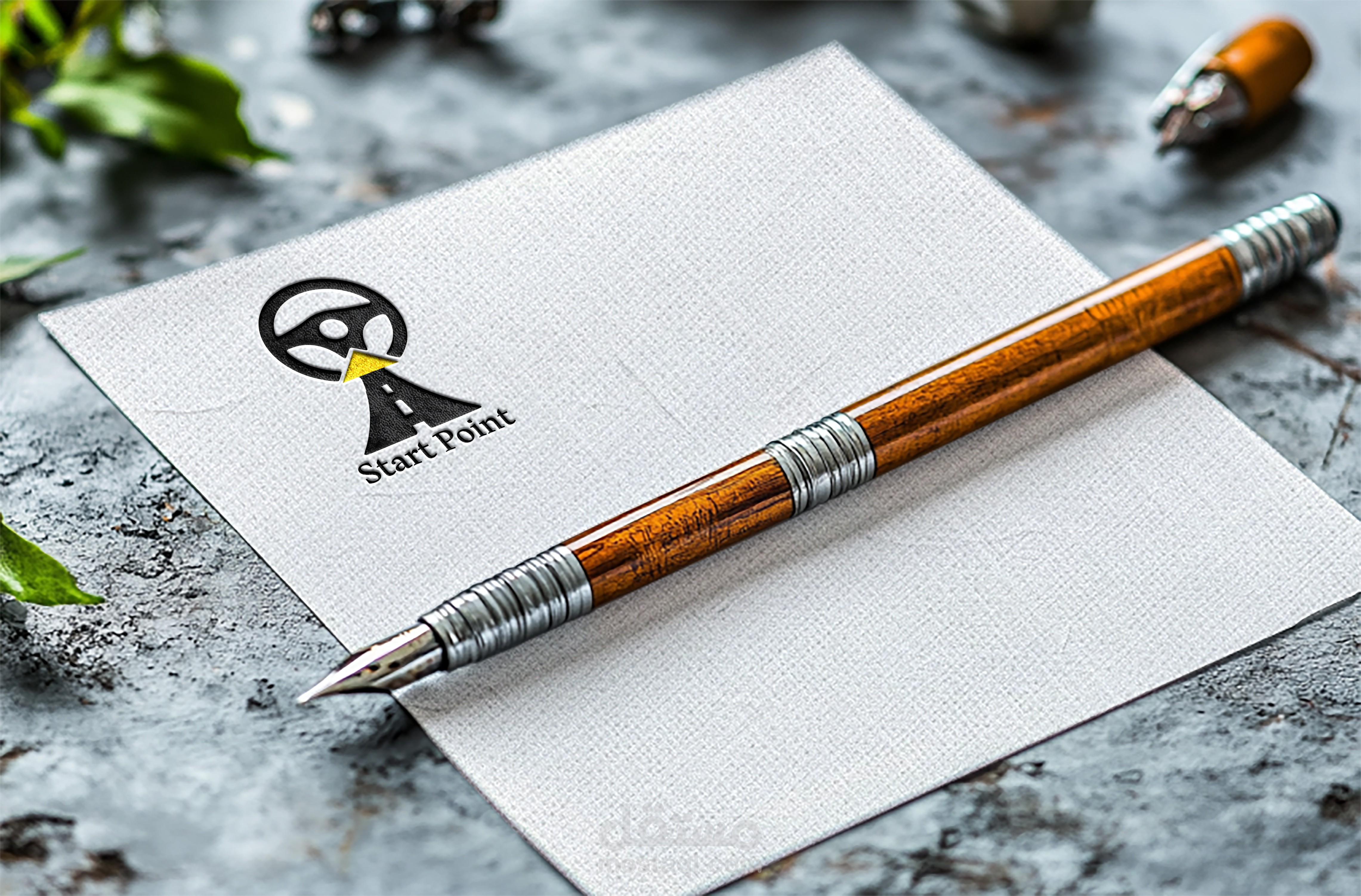 تصميم شعار لمدرسة لتعليم قيادة سيارات Start Point