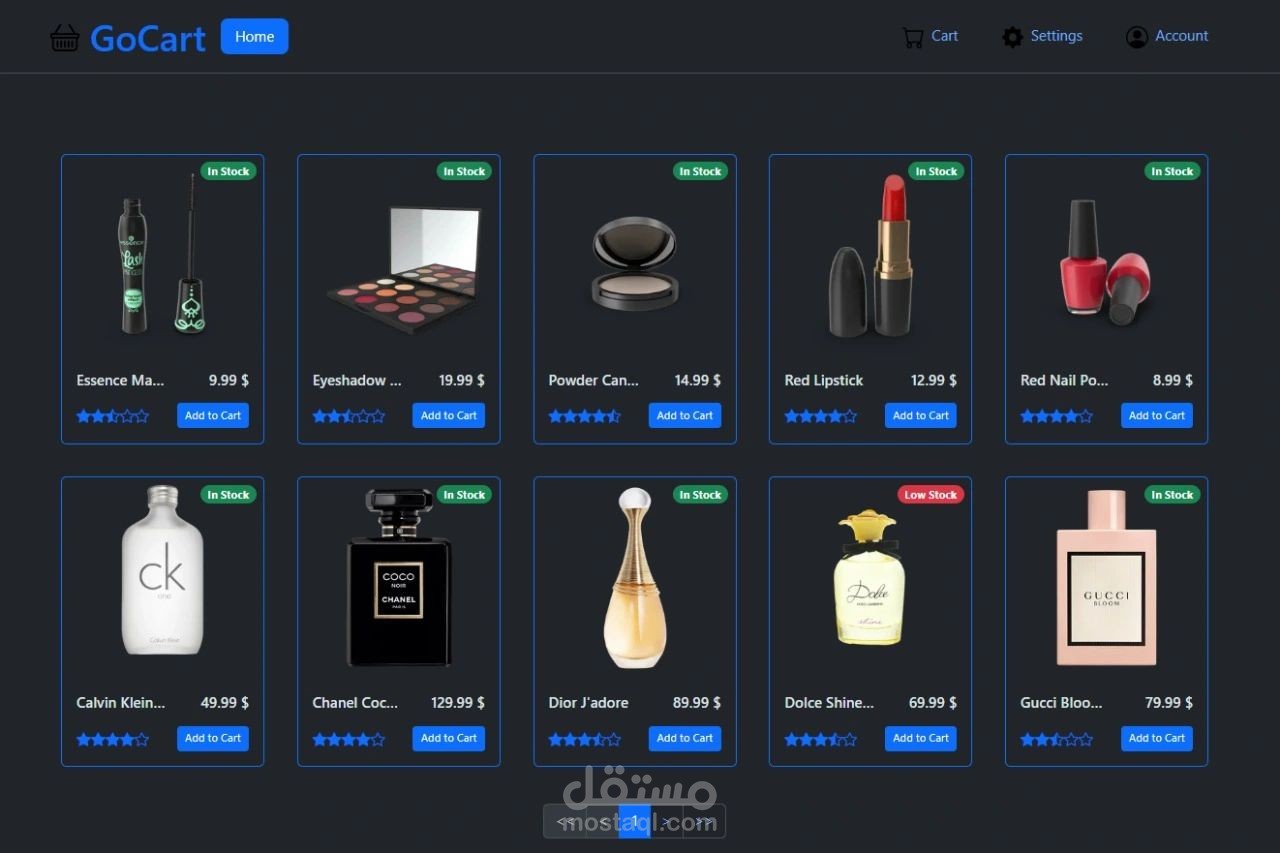 GoCart – Responsive eCommerce Web App