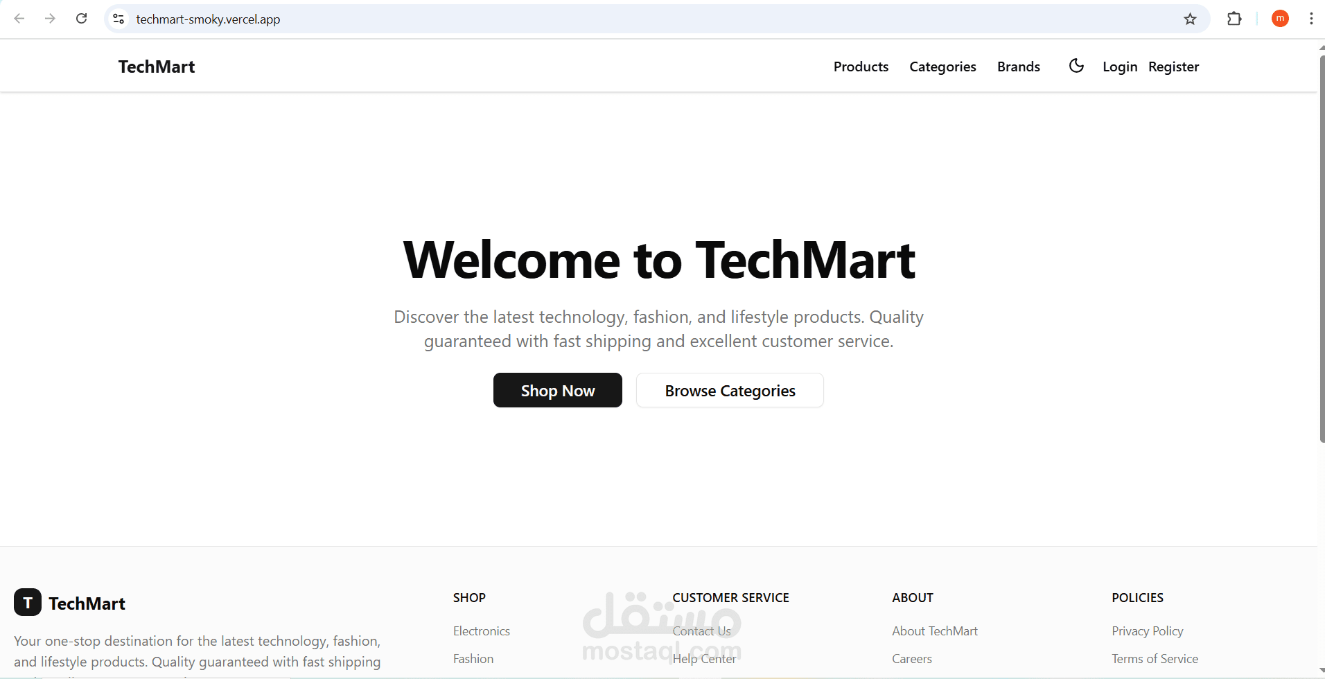 E-Commerce with react