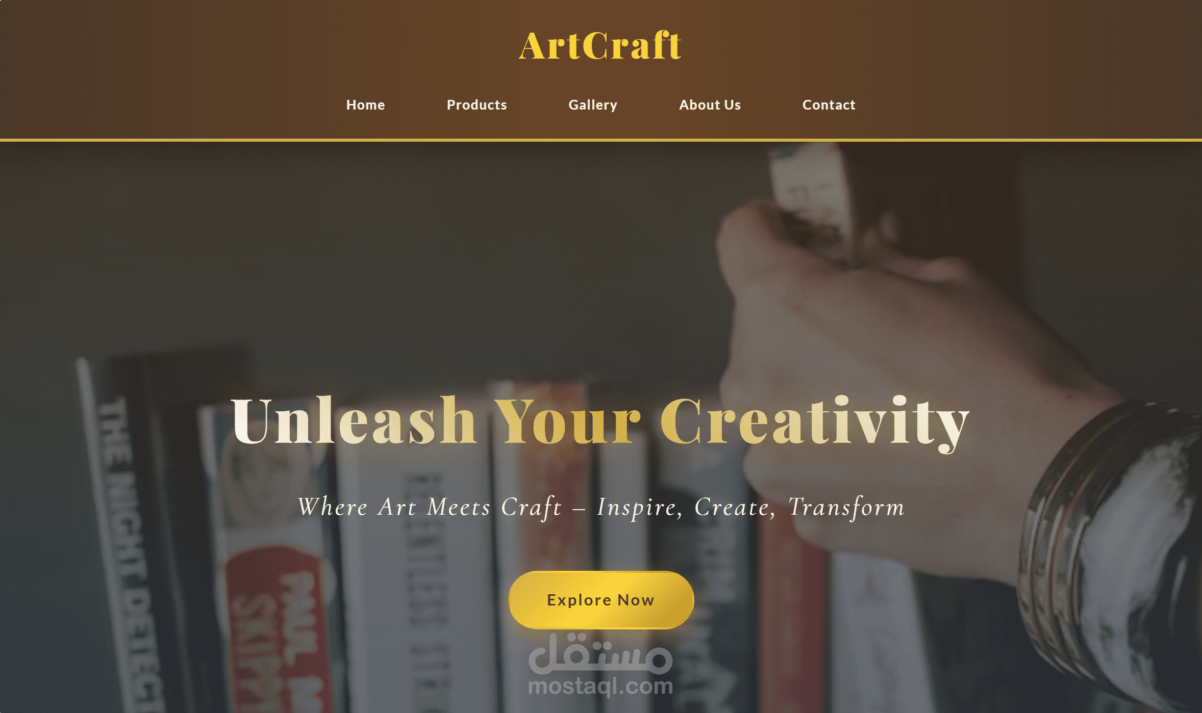 تصميم وبرمجة موقع "ArtCraft" للإبداع والأعمال اليدوية