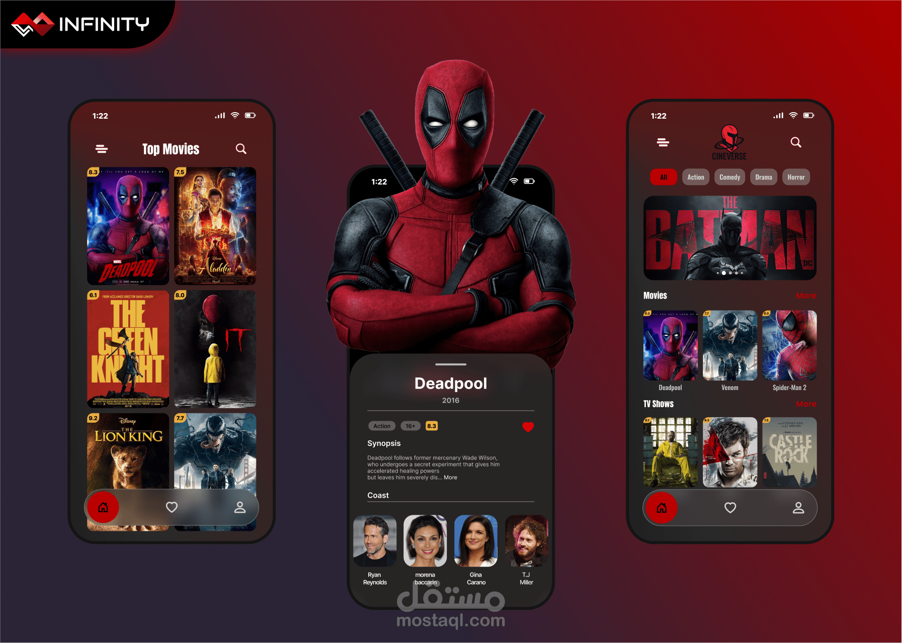 UI/UX Design | Mobile App | Application | Movie Streaming App