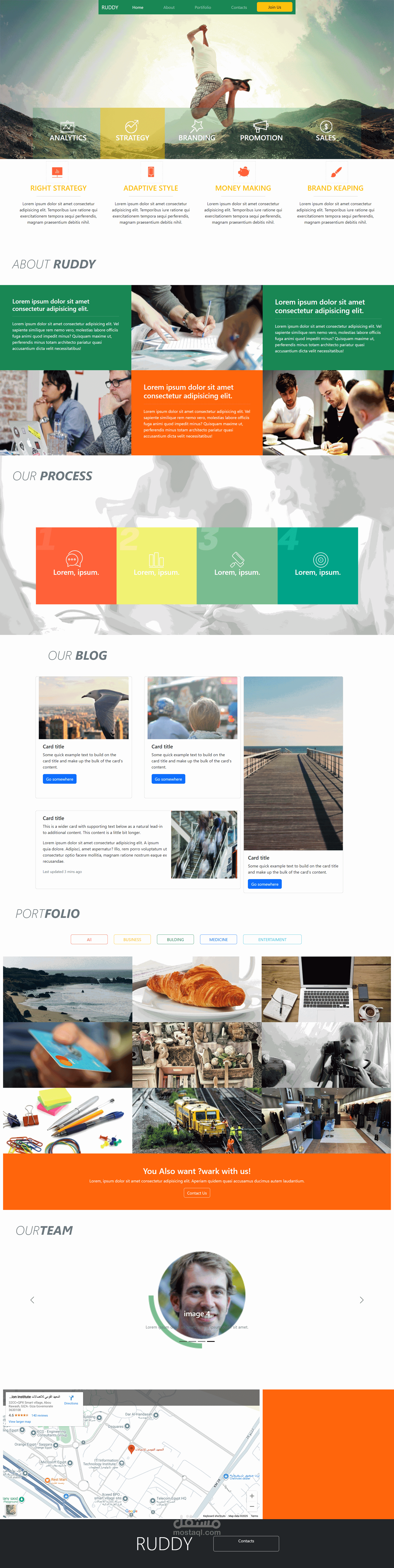تصميم موقع احترافي باستخدام HTML CSS JS