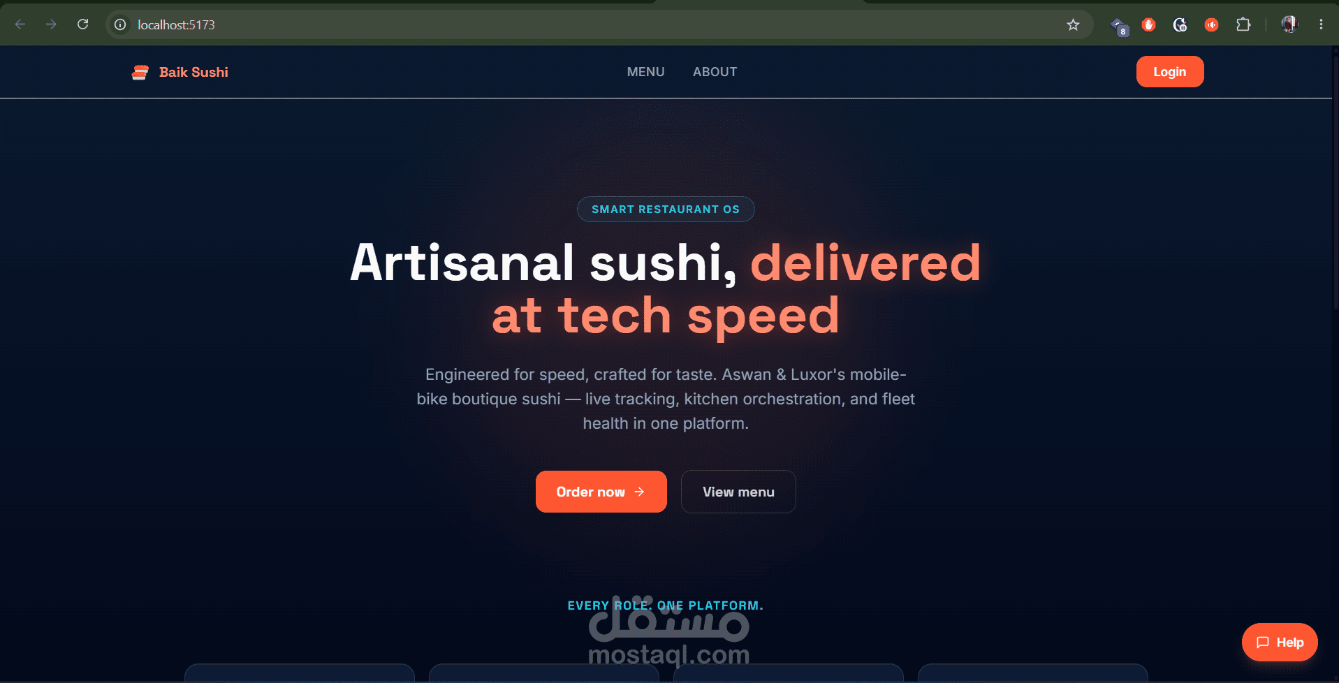 Smart Restaurant Management System (Sushi Bike Egypt)
