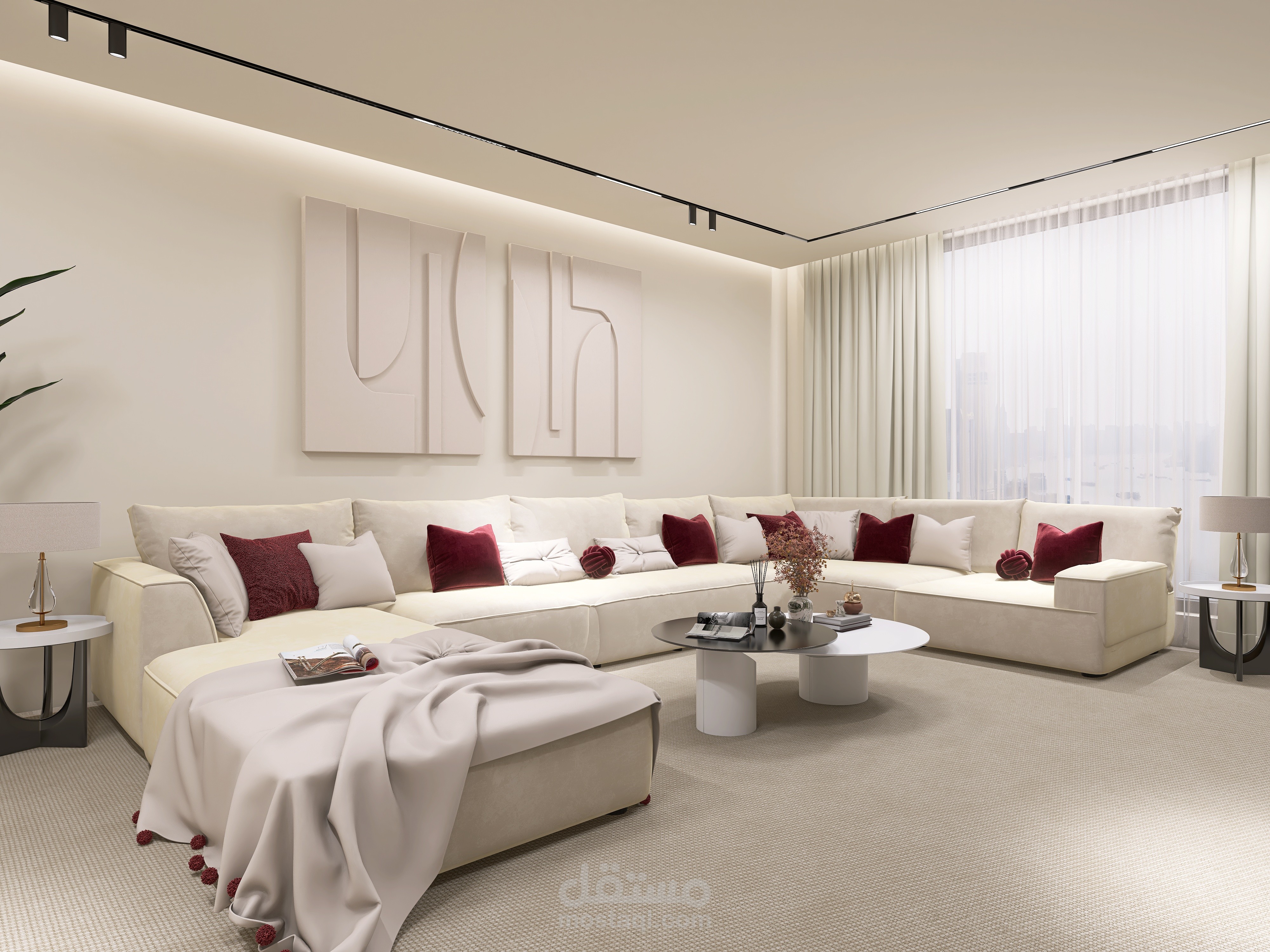 تصميم صالة معيشة مودرن (السعودية)