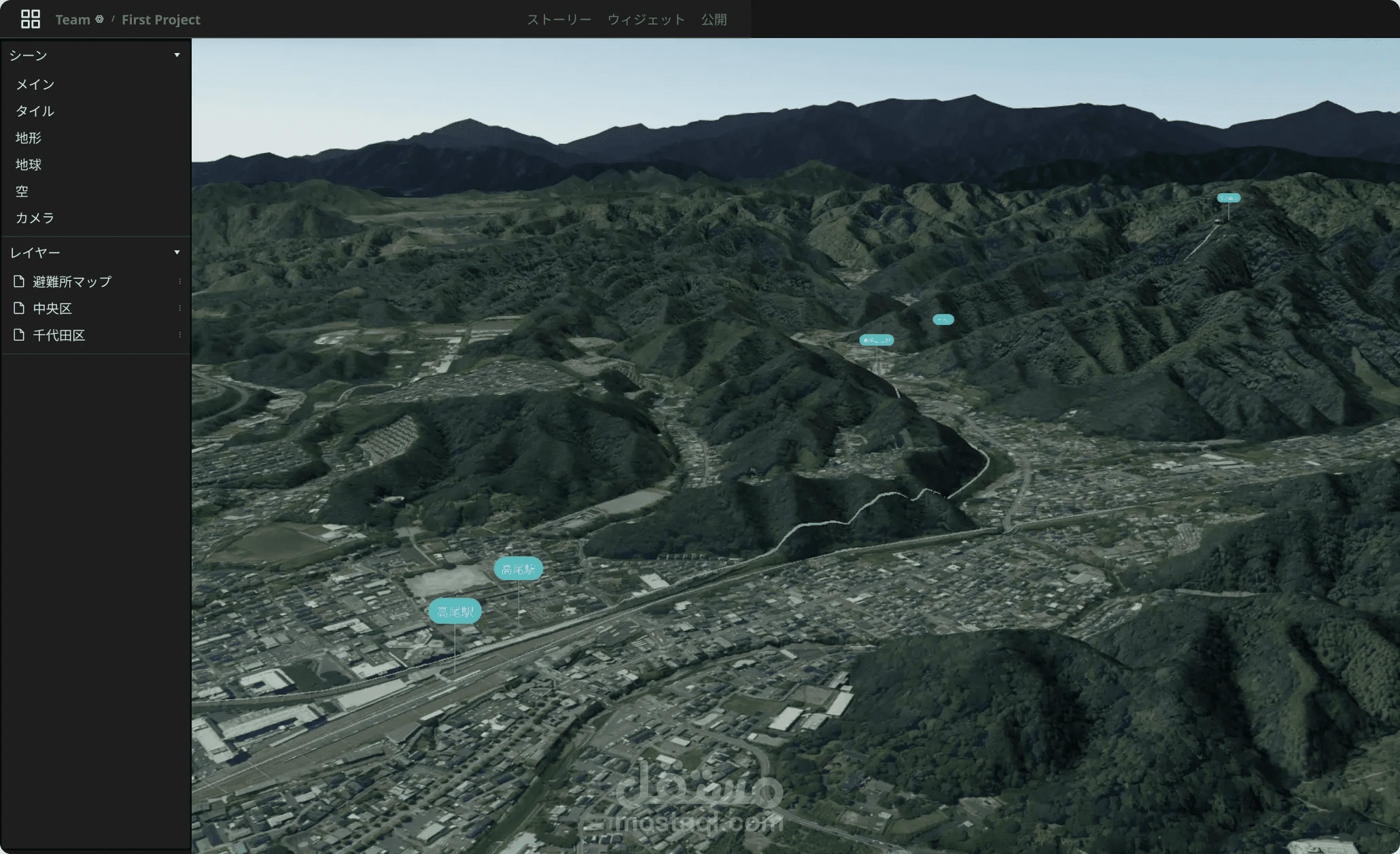 منصة WebGIS لعرض وتحليل البيانات الجغرافية ثلاثية الأبعاد