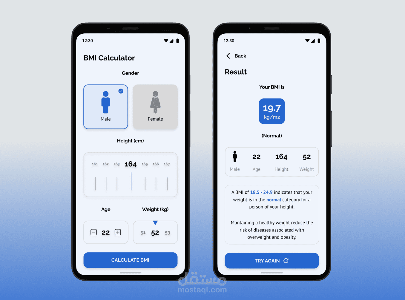 bmi calc. app